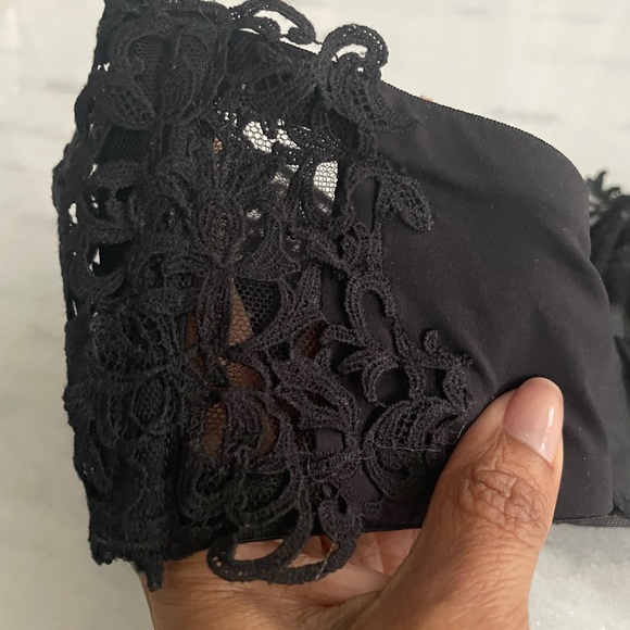 LA PERLA bandeau bra with macramé in Black size 34b - Picture 5 of 9